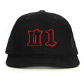 01 Numara Snapback Şapka - siyah