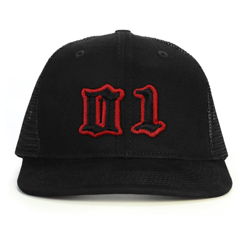 01 Numara Snapback Şapka - siyah
