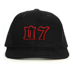 07 Numara Snapback Şapka - siyah