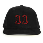 11 Numara Snapback Şapka - siyah
