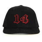 14 Numara Snapback Şapka - siyah