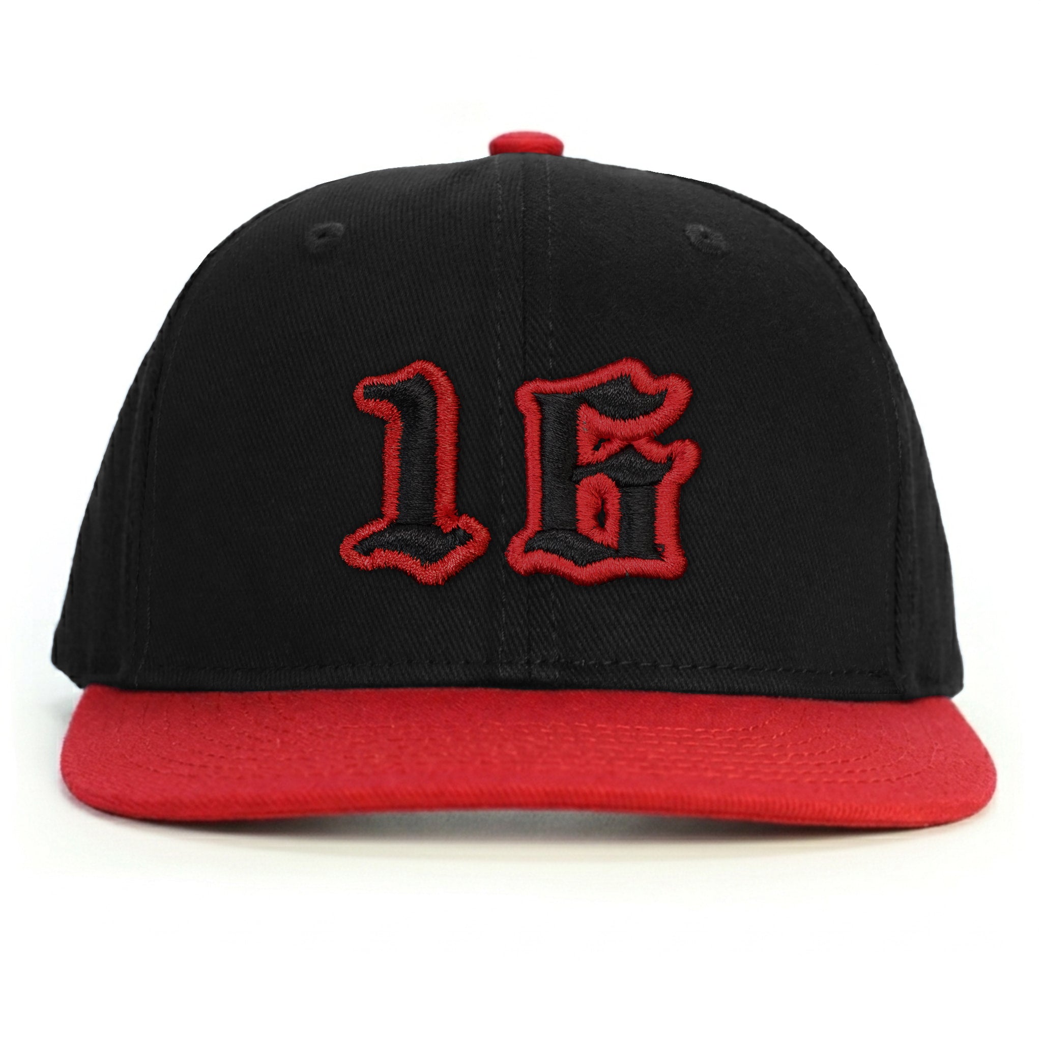 16 Numara Snapback Şapka - kırmızı
