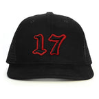 17 Numara Snapback Şapka - siyah