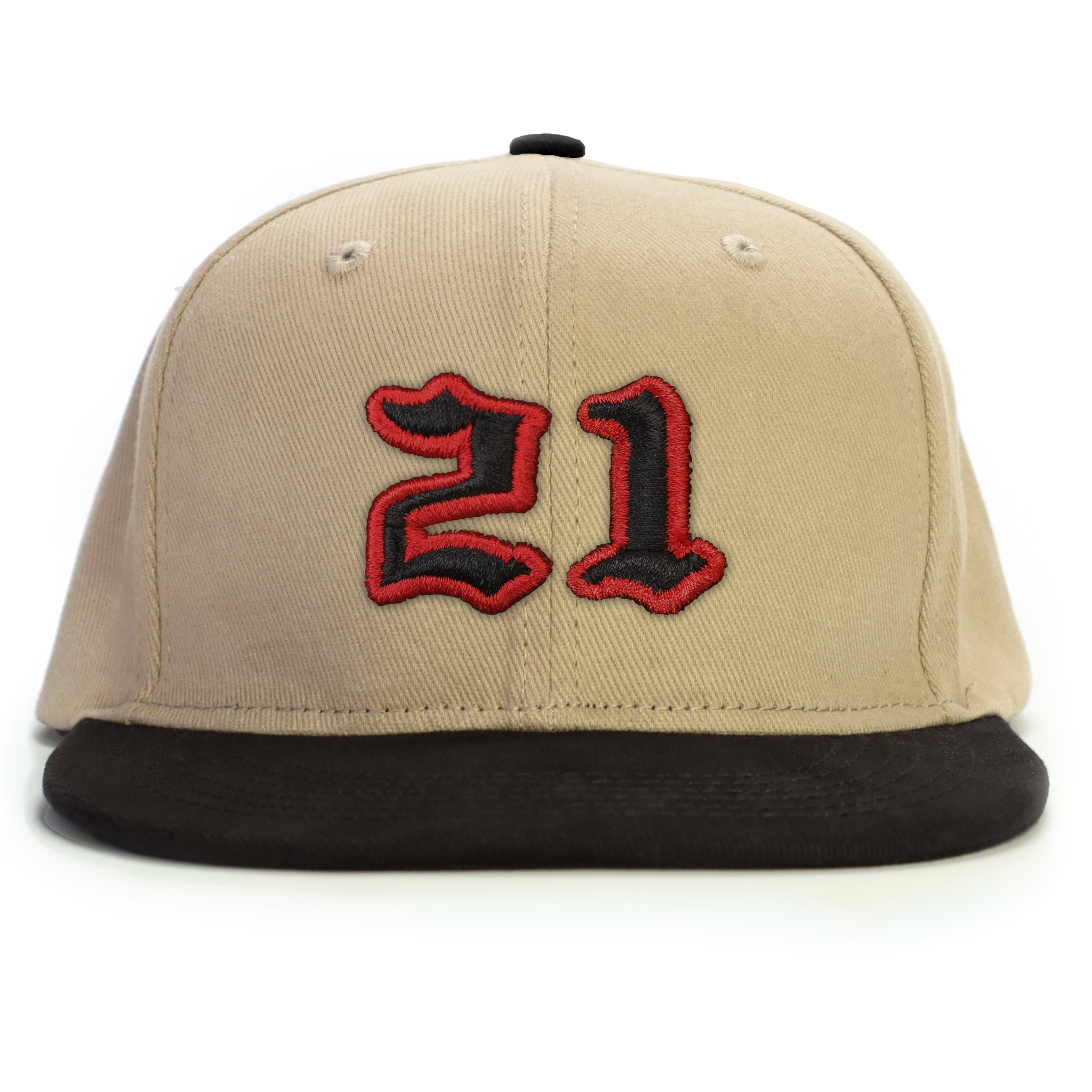 21 Numara Snapback Şapka - bej