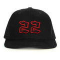 22 Numara Snapback Şapka - siyah