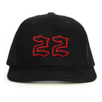 22 Numara Snapback Şapka - siyah