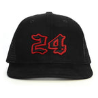 24 Numara Snapback Şapka - siyah
