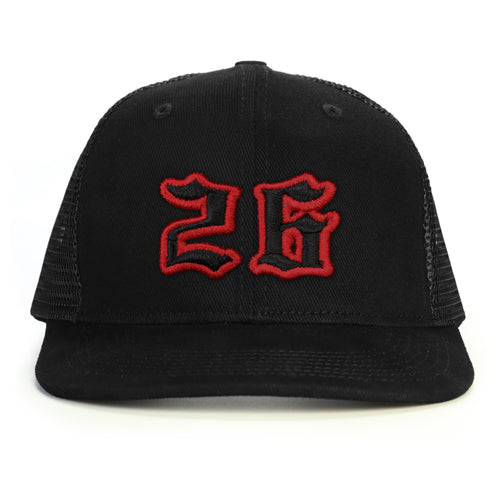 26 Numara Snapback Şapka - siyah