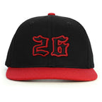 26 Numara Snapback Şapka - kırmızı