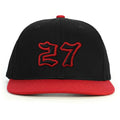 27 Numara Snapback Şapka - kırmızı