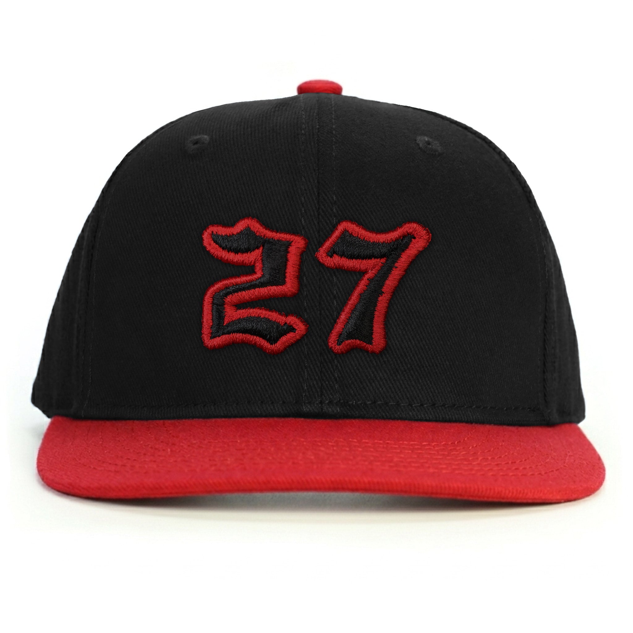 27 Numara Snapback Şapka - kırmızı