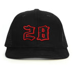28 Numara Snapback Şapka - siyah
