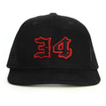 34 Numara Snapback Şapka - siyah