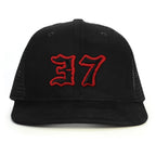 37 Numara Snapback Şapka - siyah