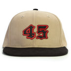 45 Numara Snapback Şapka - bej