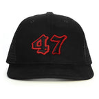 47 Numara Snapback Şapka - siyah