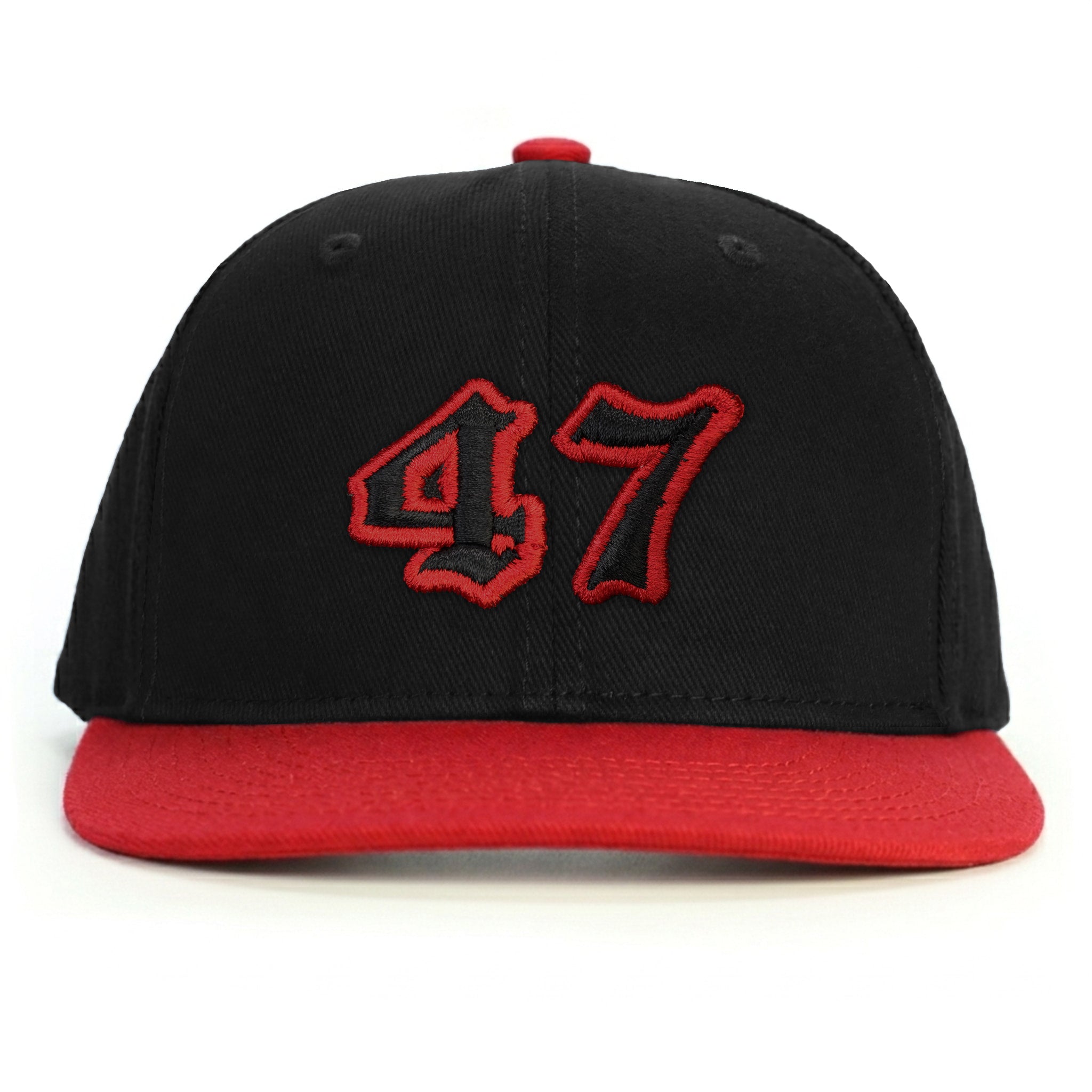 47 Numara Snapback Şapka - kırmızı