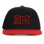 50 Numara Snapback Şapka - kırmızı