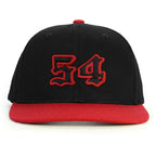 54 Numara Snapback Şapka - kırmızı