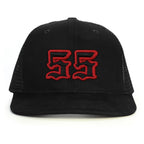 55 Numara Snapback Şapka - siyah