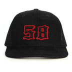 58 Numara Snapback Şapka - siyah