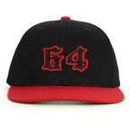 64 Numara Snapback Şapka - kırmızı