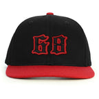 68 Numara Snapback Şapka - kırmızı