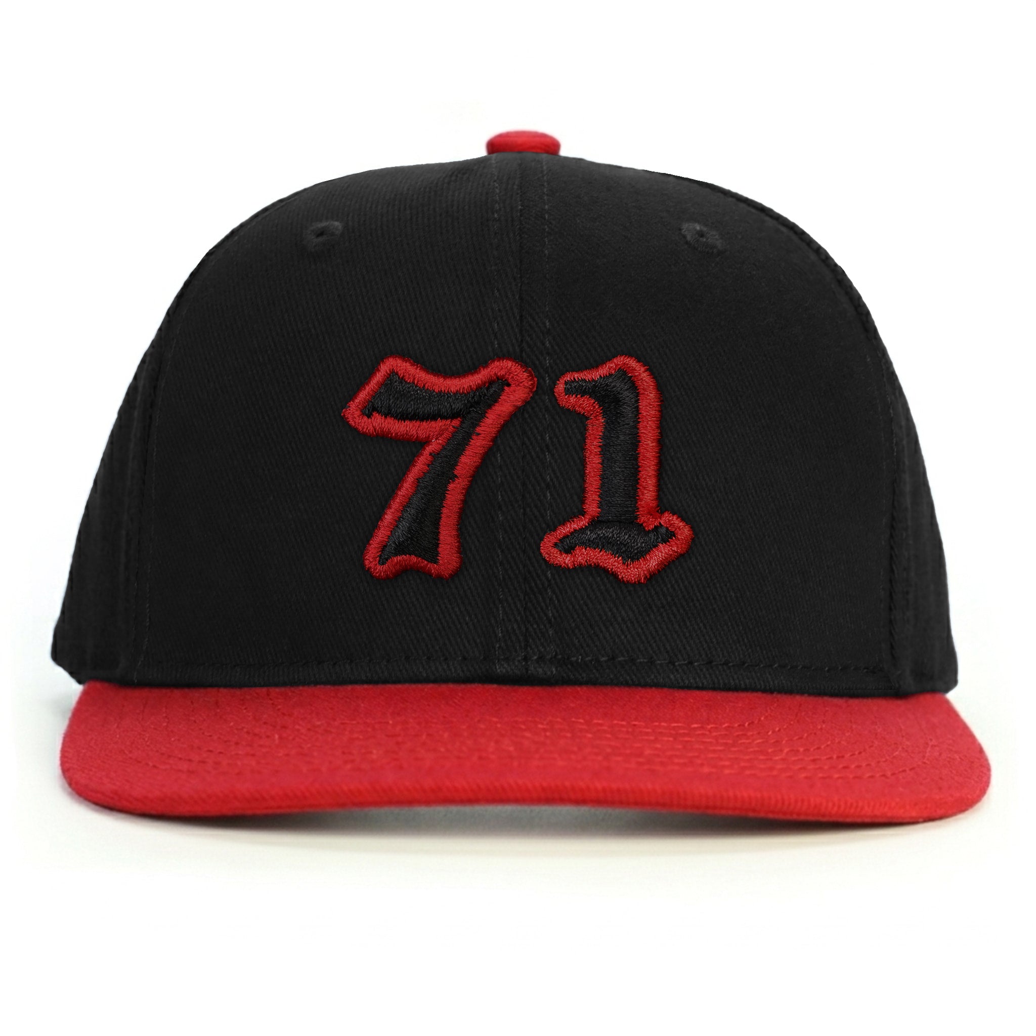 71 Numara Snapback Şapka - kırmızı