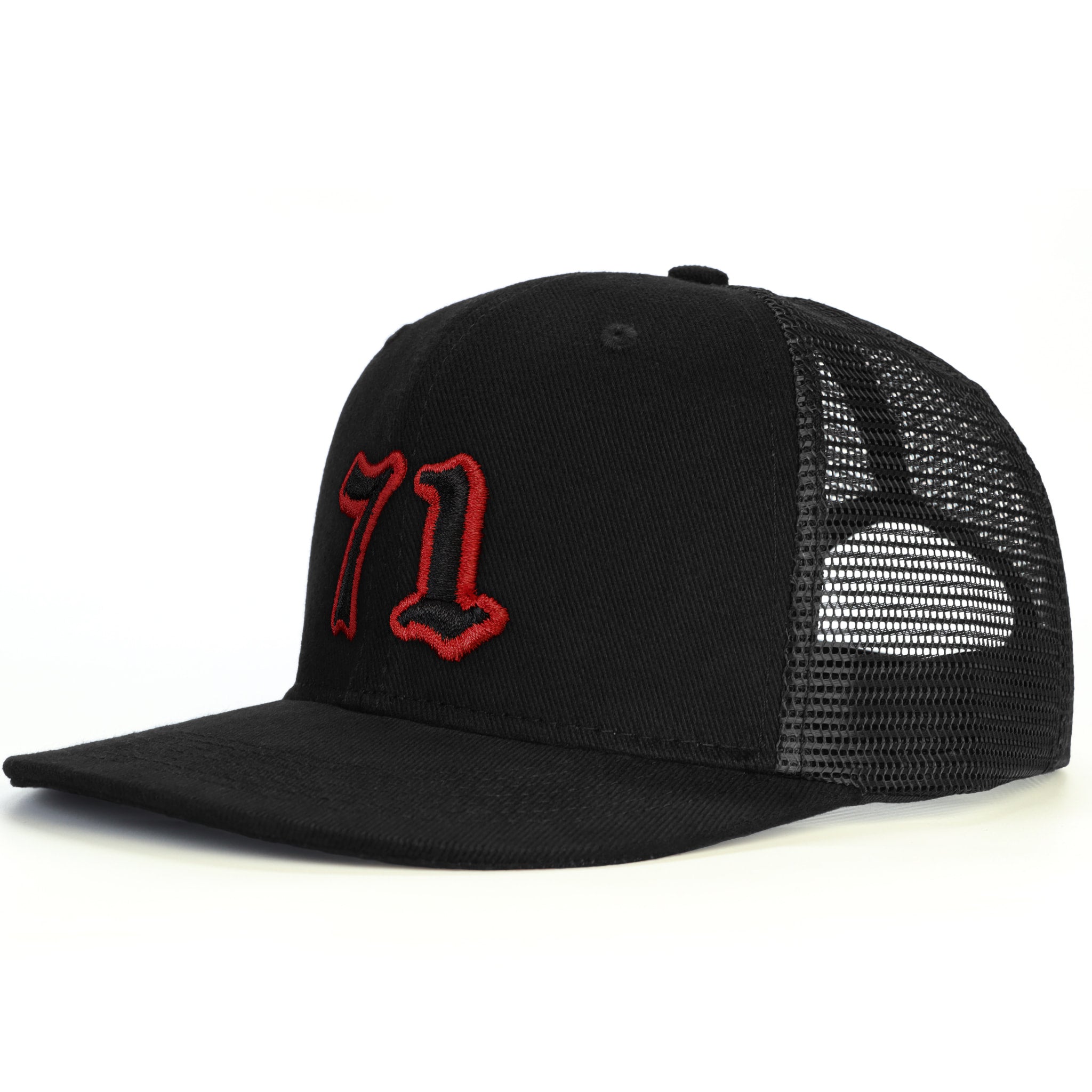 71 Numara Snapback Şapka - siyah