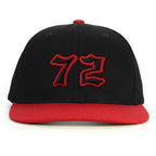 72 Numara Snapback Şapka - kırmızı