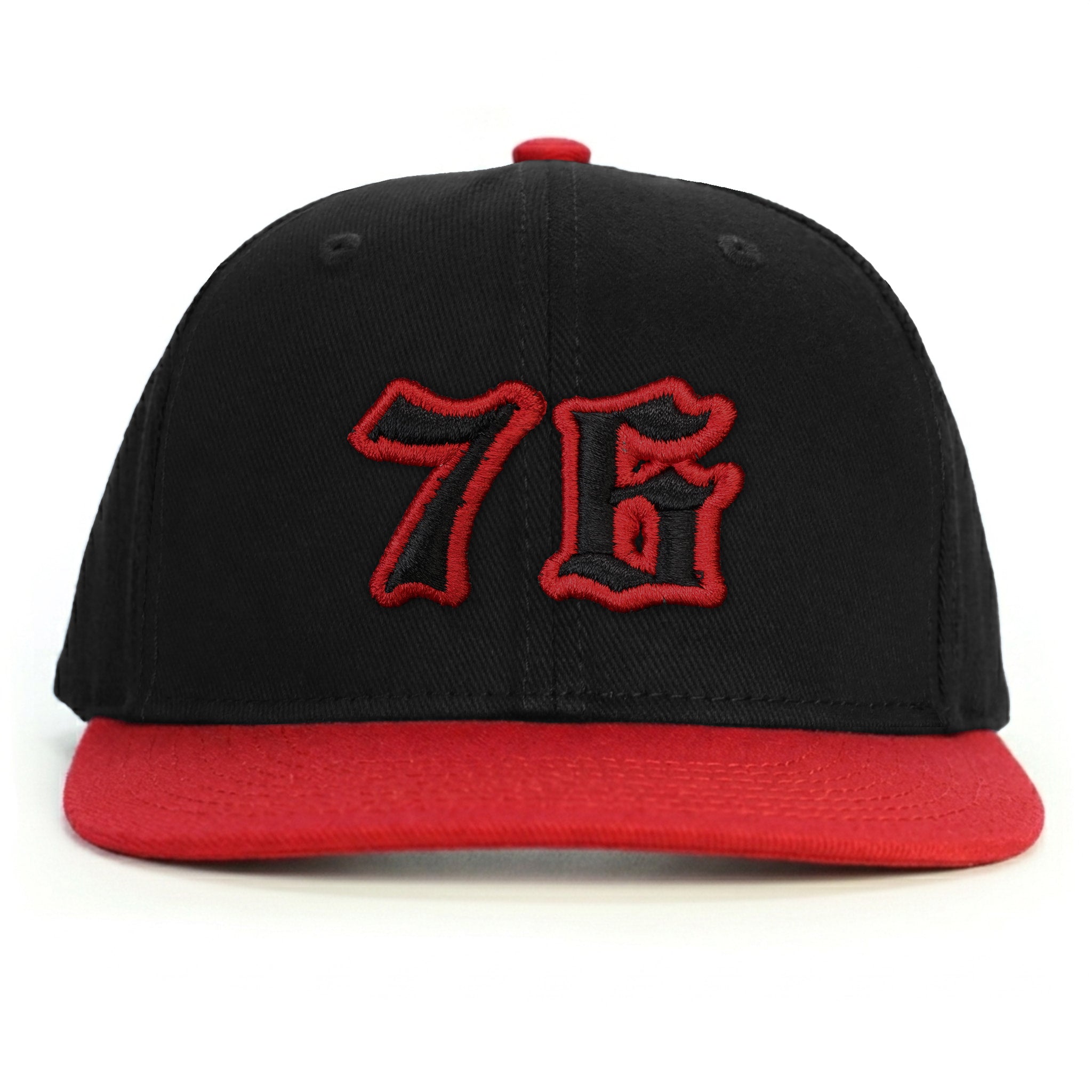 76 Numara Snapback Şapka - kırmızı