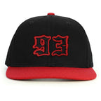93 Numara Snapback Şapka - kırmızı