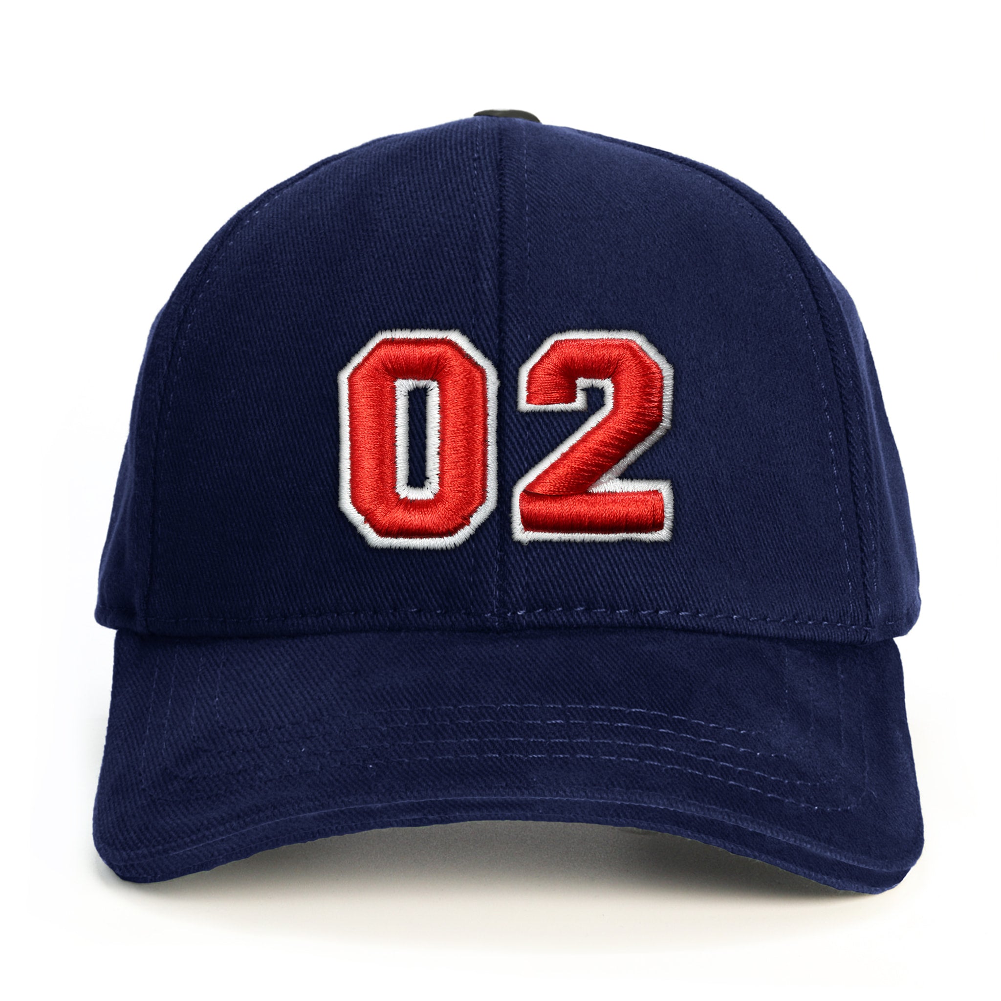 02 Numara Kabartmalı Baseball Şapka - lacivert