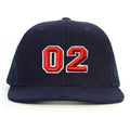 02 Numara Kabartmalı Snapback Şapka - lacivert