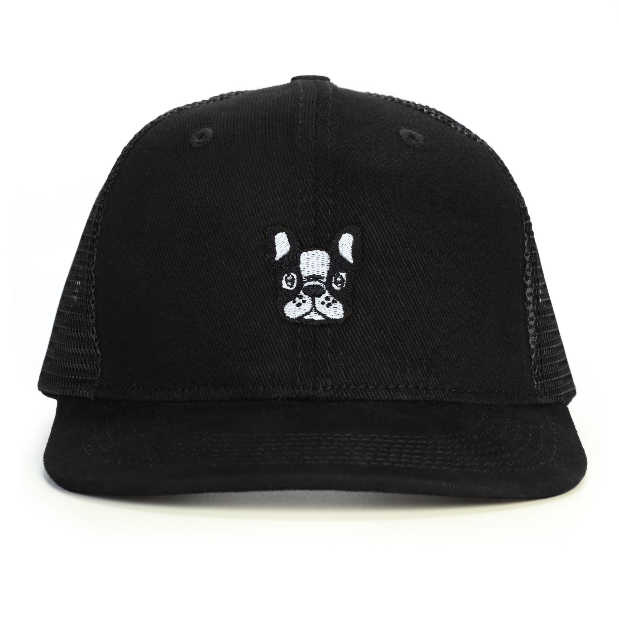 Sevimli French Bulldog Snapback Şapka - siyah
