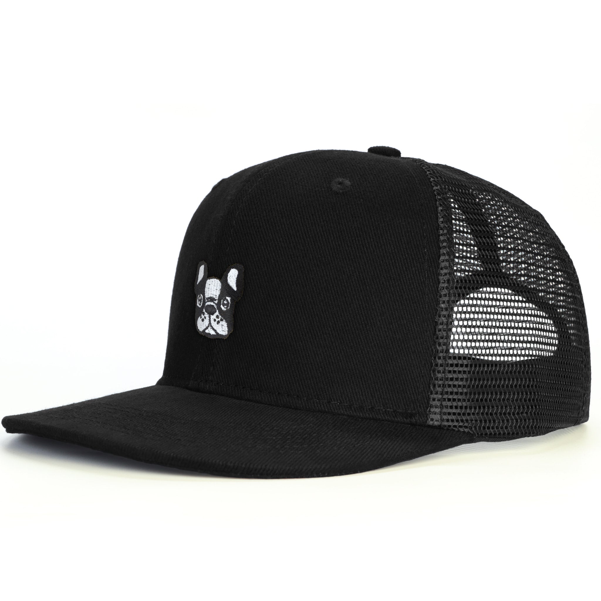 Sevimli French Bulldog Snapback Şapka - siyah