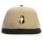 3 Renkli Kedi Calico Snapback Şapka - bej