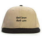 Bilmiyorum Umrumda da Değil Snapback Şapka - bej