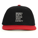 Nerdy Dirty Snapback Şapka - kırmızı