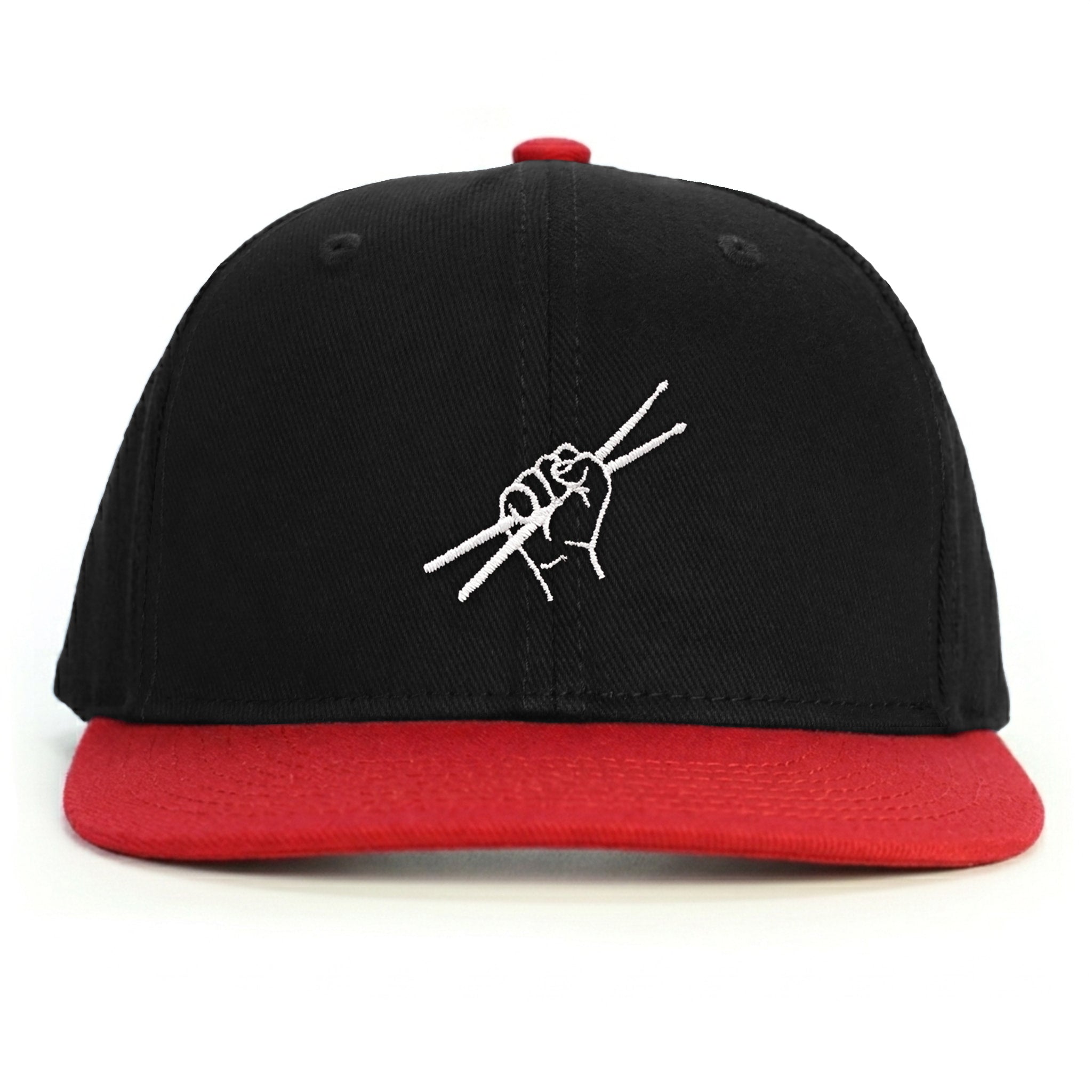 Baterist Drumsticks Snapback Şapka - kırmızı