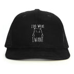 Asabi Cool Kedi Snapback Şapka - siyah