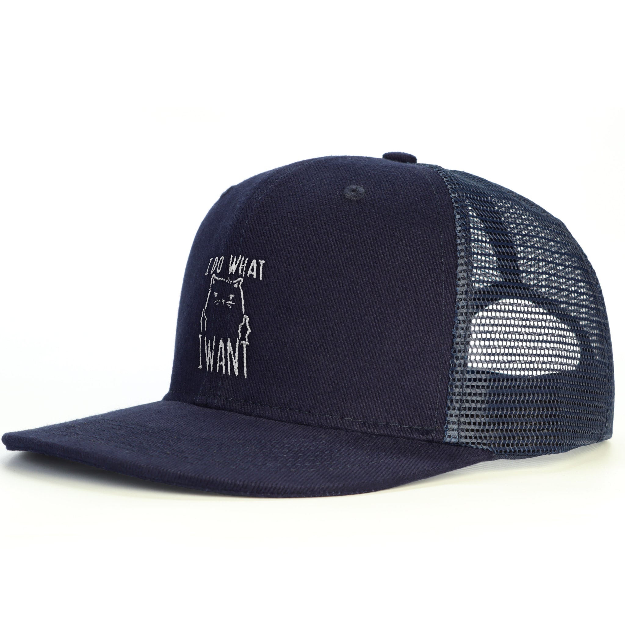 Asabi Cool Kedi Snapback Şapka - lacivert