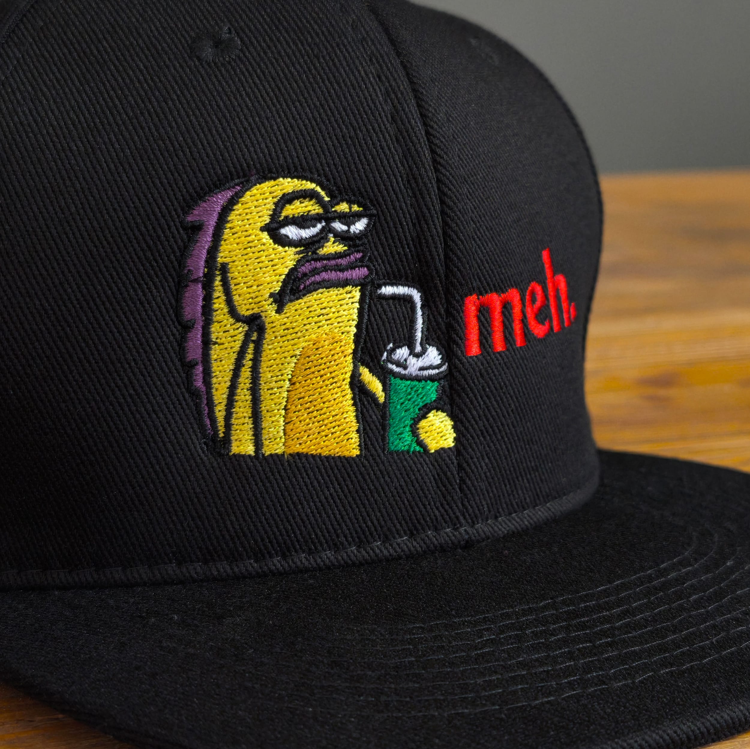 Spongebob Meh Snapback Şapka - siyah