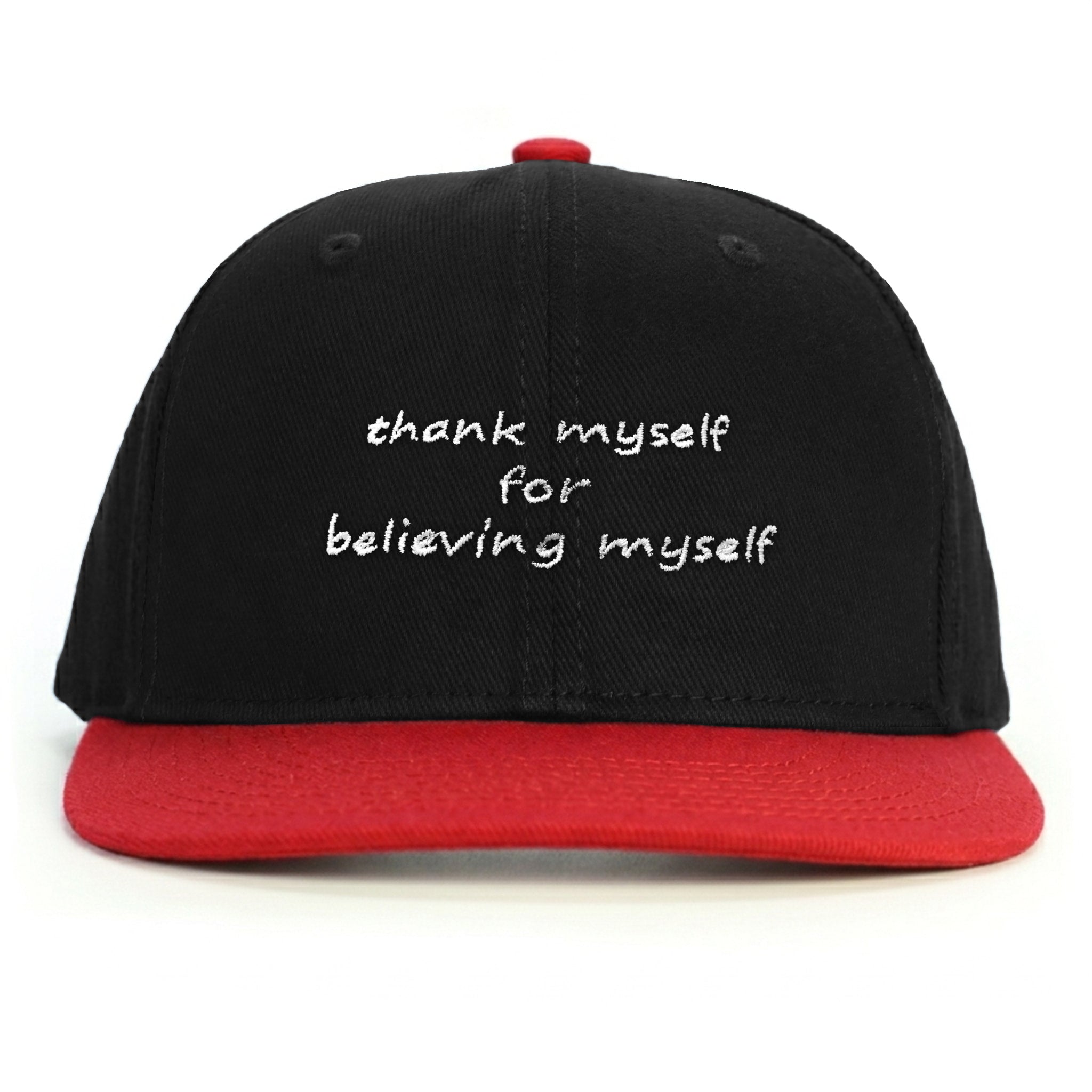 Thank Myself for Believing Myself Snapback Şapka - kırmızı