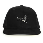 Pew Pew Snapback Şapka - siyah