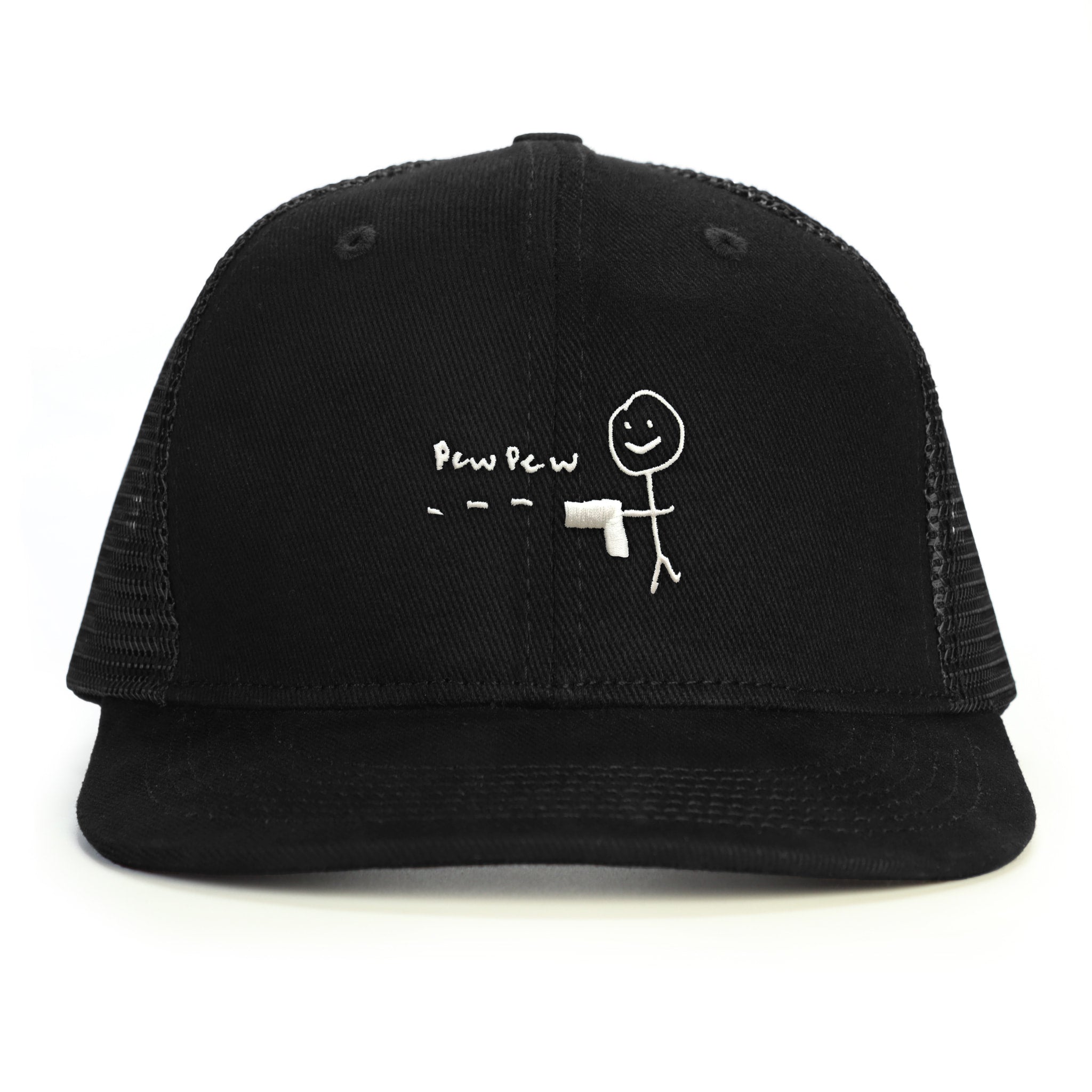 Pew Pew Snapback Şapka - siyah