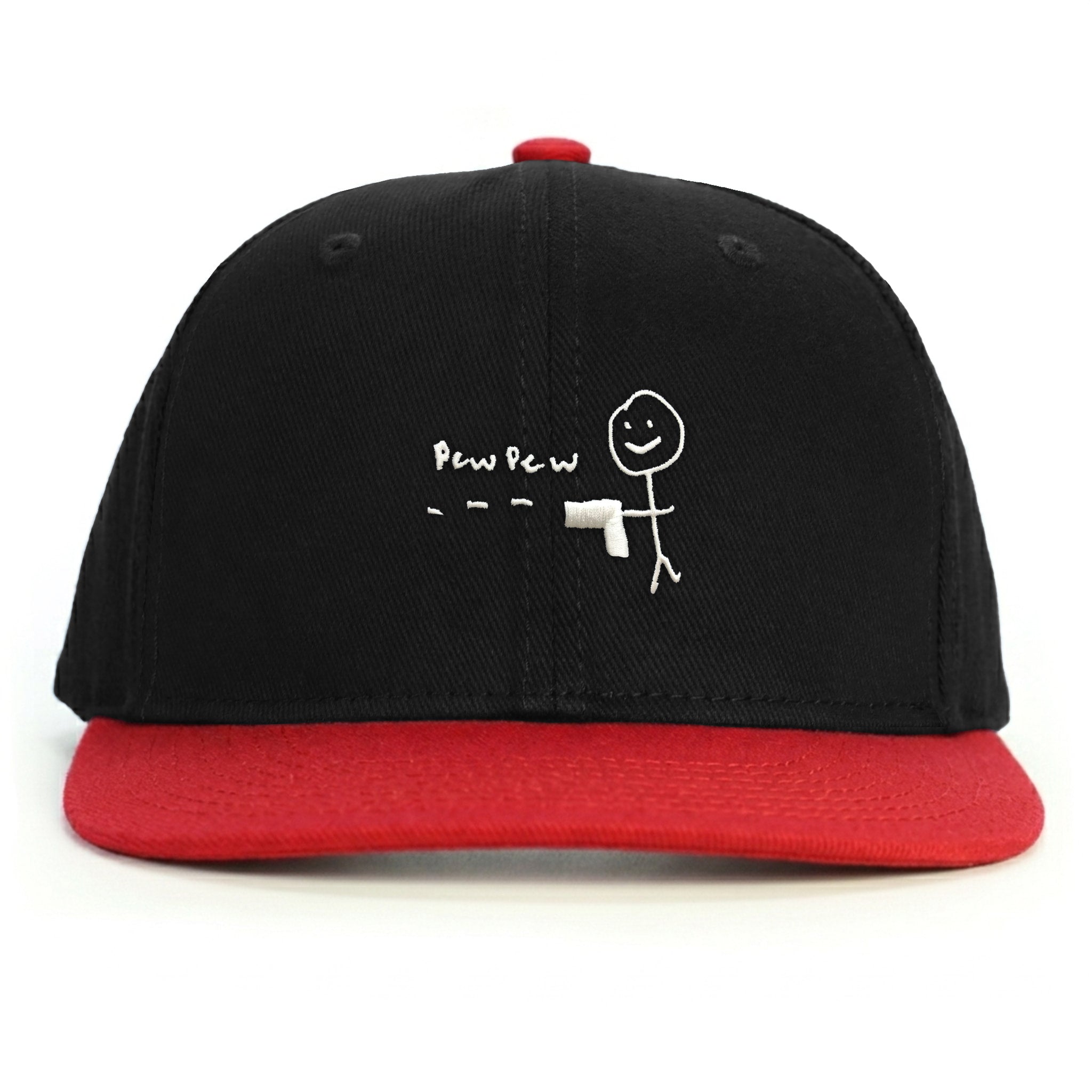 Pew Pew Snapback Şapka - kırmızı