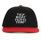 Fuck What People Think Snapback Şapka - kırmızı