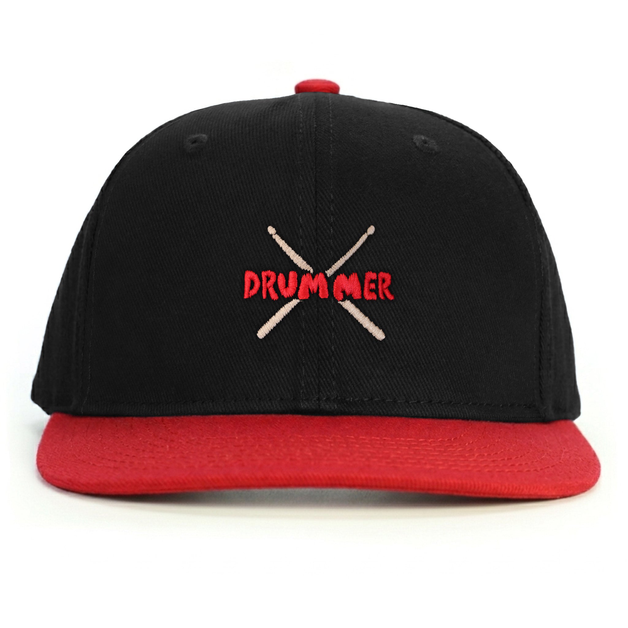 Baterist Drummer Stick Snapback Şapka - kırmızı