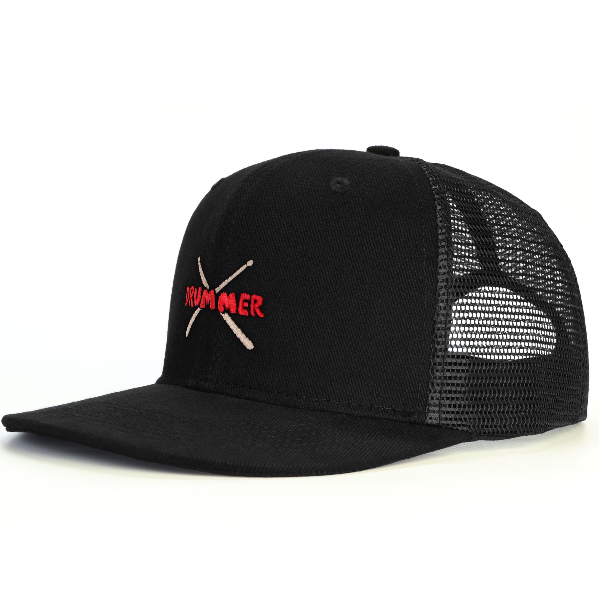 Baterist Drummer Stick Snapback Şapka - siyah